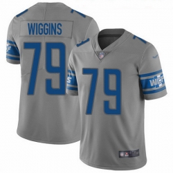 Detroit Lions 79 Kenny Wiggins Gray Stitched NFL Limited Inverted Legend Jersey