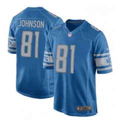 Detroit Lions 81 Calvin Johnson Game Light Blue Team Color NFL Jersey Detroit Lions 81 Calvin Johnson Game Light Blue Team Color NFL Jersey
