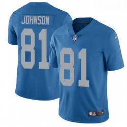 Detroit Lions 81 Calvin Johnson Limited Blue Alternate Vapor Untouchable NFL Jersey