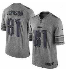 Detroit Lions 81 Calvin Johnson Limited Gray Gridiron NFL Jersey Detroit Lions 81 Calvin Johnson Limited Gray Gridiron NFL Jersey