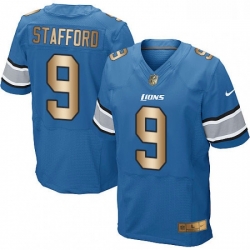 Detroit Lions 9 Matthew Stafford Elite BlueGold Team Color NFL Jersey