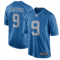 Detroit Lions 9 Matthew Stafford Game Blue Alternate NFL Jersey