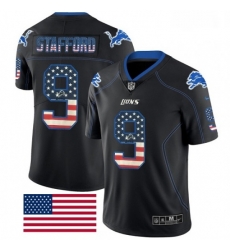 Detroit Lions 9 Matthew Stafford Limited Black Rush USA Flag NFL Jersey Detroit Lions 9 Matthew Stafford Limited Black Rush USA Flag NFL Jersey