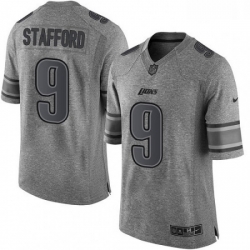 Detroit Lions 9 Matthew Stafford Limited Gray Gridiron NFL Jersey