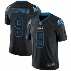 Detroit Lions 9 Matthew Stafford Limited Lights Out Black Rush NFL Jersey