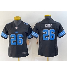 Women's Detroit Lions 26 Jahmyr Gibbs Black 2024 F U S E 2nd Alternate Vapor Limited Stitched Women's Detroit Lions 26 Jahmyr Gibbs Black 2024 F U S E 2nd Alternate Vapor Limited Stitched