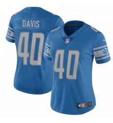 Women's Detroit Lions 40 Jarrad Davis Elite Light Blue Team Color NFL Jersey
