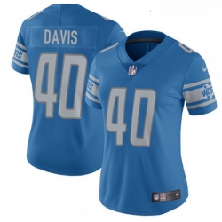 Women's Detroit Lions 40 Jarrad Davis Limited Light Blue Team Color Vapor Untouchable NFL Jersey
