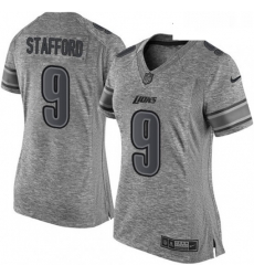 Women's Detroit Lions 9 Matthew Stafford Limited Gray Gridiron NFL Jersey Women's Detroit Lions 9 Matthew Stafford Limited Gray Gridiron NFL Jersey