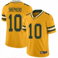 Green Bay Packers 10 Darrius Shepherd Gold Stitched NFL Limited Inverted Legend Jersey