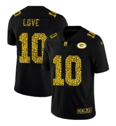 Green Bay Packers 10 Jordan Love Leopard Print Fashion Vapor Limited NFL Jersey Black Green Bay Packers 10 Jordan Love Leopard Print Fashion Vapor Limited NFL Jersey Black