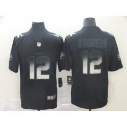 Green Bay Packers 12 Aaron Rodgers Black Arch Smoke Vapor Untouchable Limited Jersey
