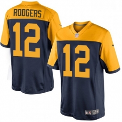 Green Bay Packers 12 Aaron Rodgers Limited Navy Blue Alternate NFL Jersey