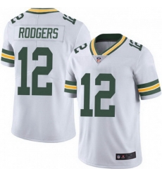 Green Bay Packers 12 Aaron Rodgers White Vapor Limited Jersey