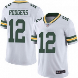 Green Bay Packers 12 Aaron Rodgers White Vapor Limited Jersey