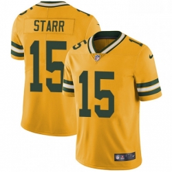 Green Bay Packers 15 Bart Starr Limited Gold Rush Vapor Untouchable NFL Jersey