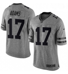 Green Bay Packers 17 Davante Adams Limited Gray Gridiron NFL Jersey