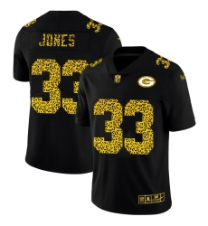 Green Bay Packers 33 Aaron Jones Leopard Print Fashion Vapor Limited NFL Jersey Black Green Bay Packers 33 Aaron Jones Leopard Print Fashion Vapor Limited NFL Jersey Black