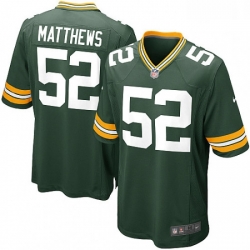 Green Bay Packers 52 Clay Matthews Game Green Team Color NFL Jersey