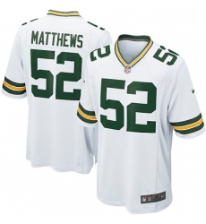 Green Bay Packers 52 Clay Matthews Game White NFL Jersey