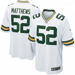 Green Bay Packers 52 Clay Matthews Game White NFL Jersey