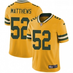 Green Bay Packers 52 Clay Matthews Limited Gold Rush Vapor Untouchable NFL Jersey