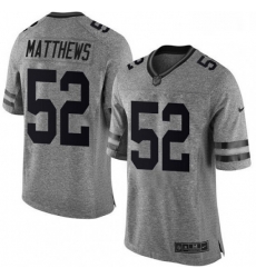 Green Bay Packers 52 Clay Matthews Limited Gray Gridiron NFL Jersey