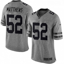Green Bay Packers 52 Clay Matthews Limited Gray Gridiron NFL Jersey