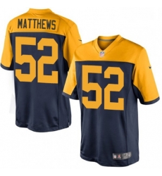 Green Bay Packers 52 Clay Matthews Limited Navy Blue Alternate NFL Jersey Green Bay Packers 52 Clay Matthews Limited Navy Blue Alternate NFL Jersey