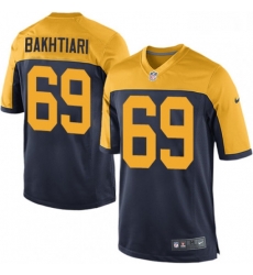 Green Bay Packers 69 David Bakhtiari Game Navy Blue Alternate NFL Jersey