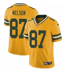 Green Bay Packers 87 Jordy Nelson Limited Gold Rush Vapor Untouchable NFL Jersey