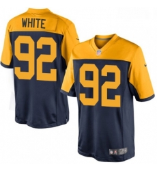 Green Bay Packers 92 Reggie White Limited Navy Blue Alternate NFL Jersey Green Bay Packers 92 Reggie White Limited Navy Blue Alternate NFL Jersey