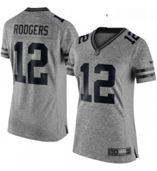 Women's Green Bay Packers 12 Aaron Rodgers Limited Gray Gridiron NFL Jersey Women's Green Bay Packers 12 Aaron Rodgers Limited Gray Gridiron NFL Jersey