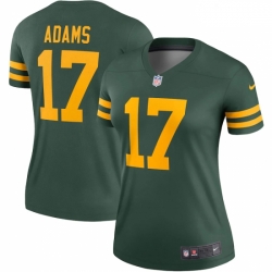 Women's Green Bay Packers 17 Davante Adams Green Alternate Legend Player Jersey