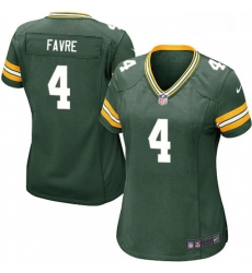 Women's Green Bay Packers 4 Brett Favre Game Green Team Color NFL Jersey Women's Green Bay Packers 4 Brett Favre Game Green Team Color NFL Jersey