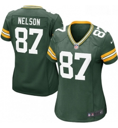 Women's Green Bay Packers 87 Jordy Nelson Game Green Team Color NFL Jersey Women's Green Bay Packers 87 Jordy Nelson Game Green Team Color NFL Jersey