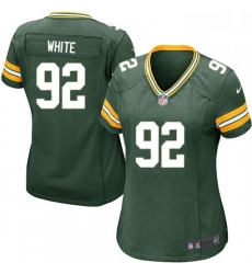 Women's Green Bay Packers 92 Reggie White Game Green Team Color NFL Jersey