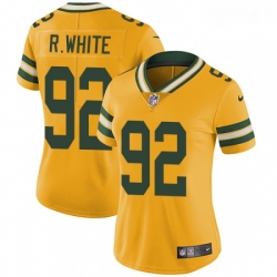Women's Green Bay Packers 92 Reggie White Limited Gold Rush Vapor Untouchable NFL Jersey