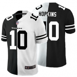 Houston Texans 10 DeAndre Hopkins Black And White Split Vapor Untouchable Limited Jersey