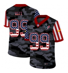 Houston Texans 99 J J  Watt Camo 2020 USA Flag Salute To Service Limited Jersey