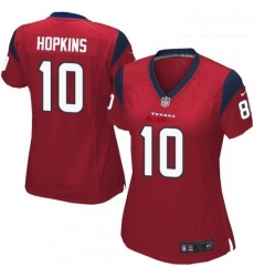 Women's Houston Texans 10 DeAndre Hopkins Game White NFL Jersey