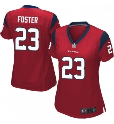 Women's Houston Texans 23 Arian Foster Game Red Alternate NFL Jersey