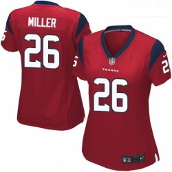 Women's Houston Texans 26 Lamar Miller Game Red Alternate NFL Jersey