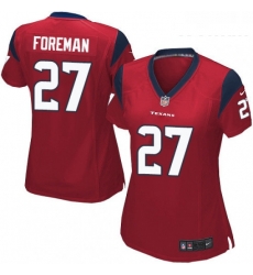 Women's Houston Texans 27 DOnta Foreman Game Red Alternate NFL Jersey