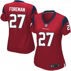 Women's Houston Texans 27 DOnta Foreman Game Red Alternate NFL Jersey