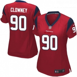 Women's Houston Texans 90 Jadeveon Clowney Game Red Alternate NFL Jersey