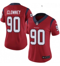Women's Houston Texans 90 Jadeveon Clowney Limited Red Alternate Vapor Untouchable NFL Jersey