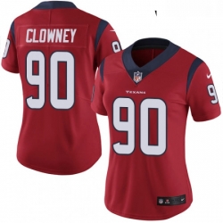 Women's Houston Texans 90 Jadeveon Clowney Limited Red Alternate Vapor Untouchable NFL Jersey