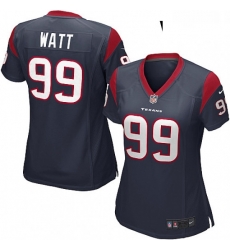 Women's Houston Texans 99 JJ Watt Game Navy Blue Team Color NFL Jersey