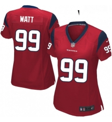 Women's Houston Texans 99 JJ Watt Game Red Alternate NFL Jersey